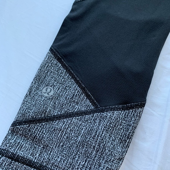 Lululemon Pace Rival Crop 19" Jacquard White/black - Picture 7 of 8